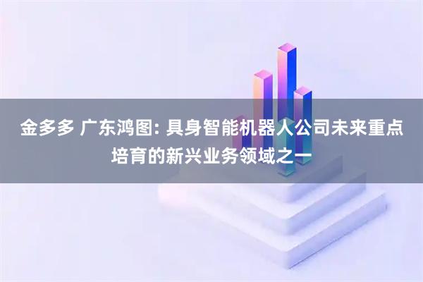 金多多 广东鸿图: 具身智能机器人公司未来重点培育的新兴业务领域之一